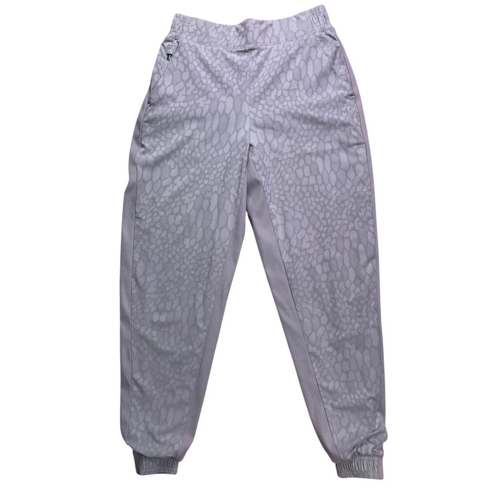 Athleta Jogger Pants Women 4 Gray Leopard Print Athletic Activewear‎